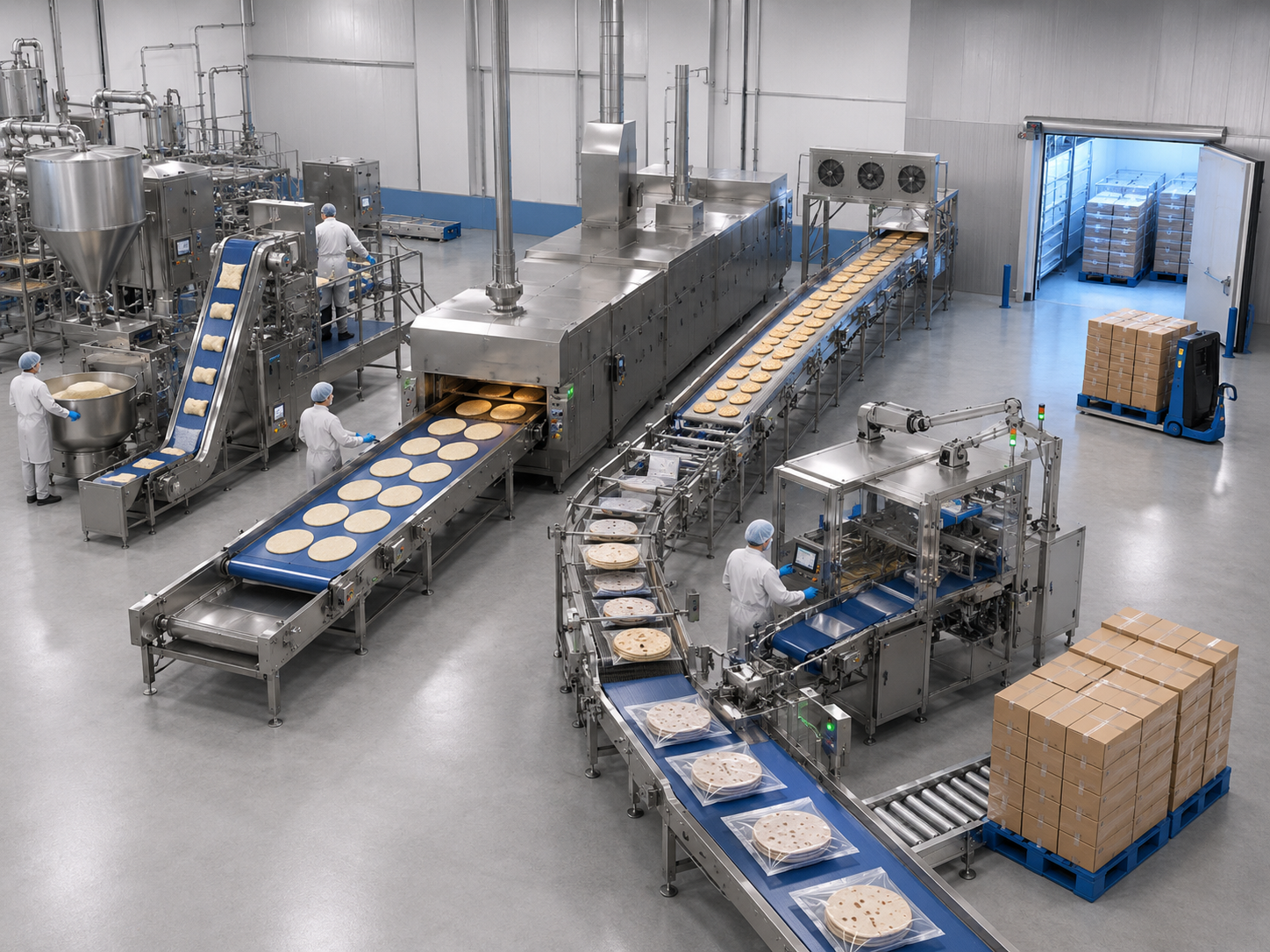 Frozen Flatbread Production